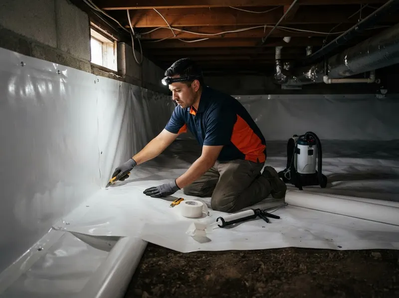 Crawlspace Encapsulation and Moisture Barrier Defense in Los Angeles, CA
